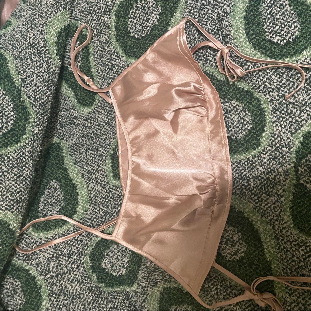 Silk tank crop top